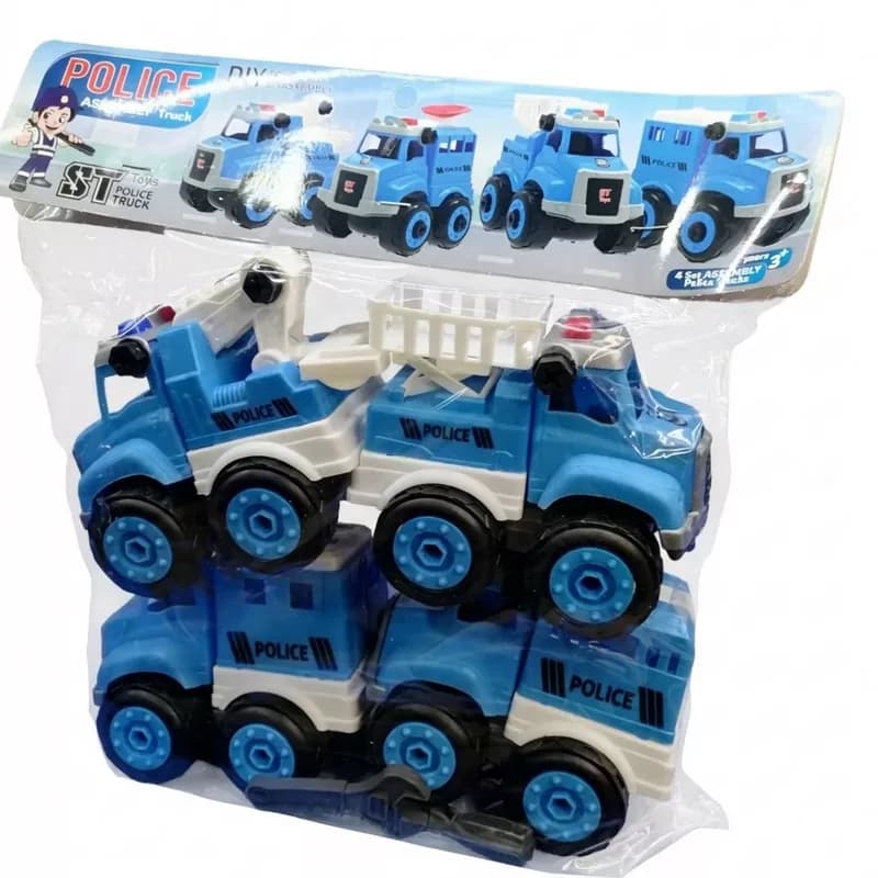 ست ۴ عددی ماشین پلیس مونتاژی / ST Toys — تصویر ۳