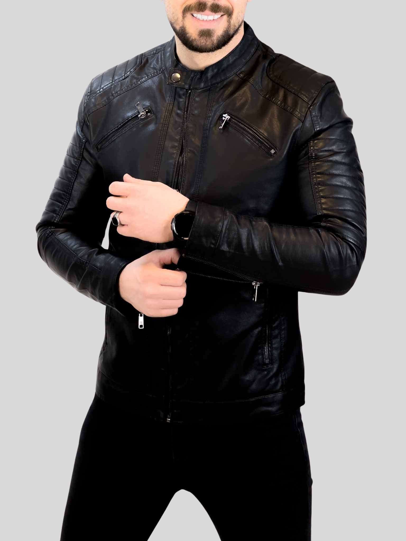 کت چرم 2329 مشکی — تصویر ۵