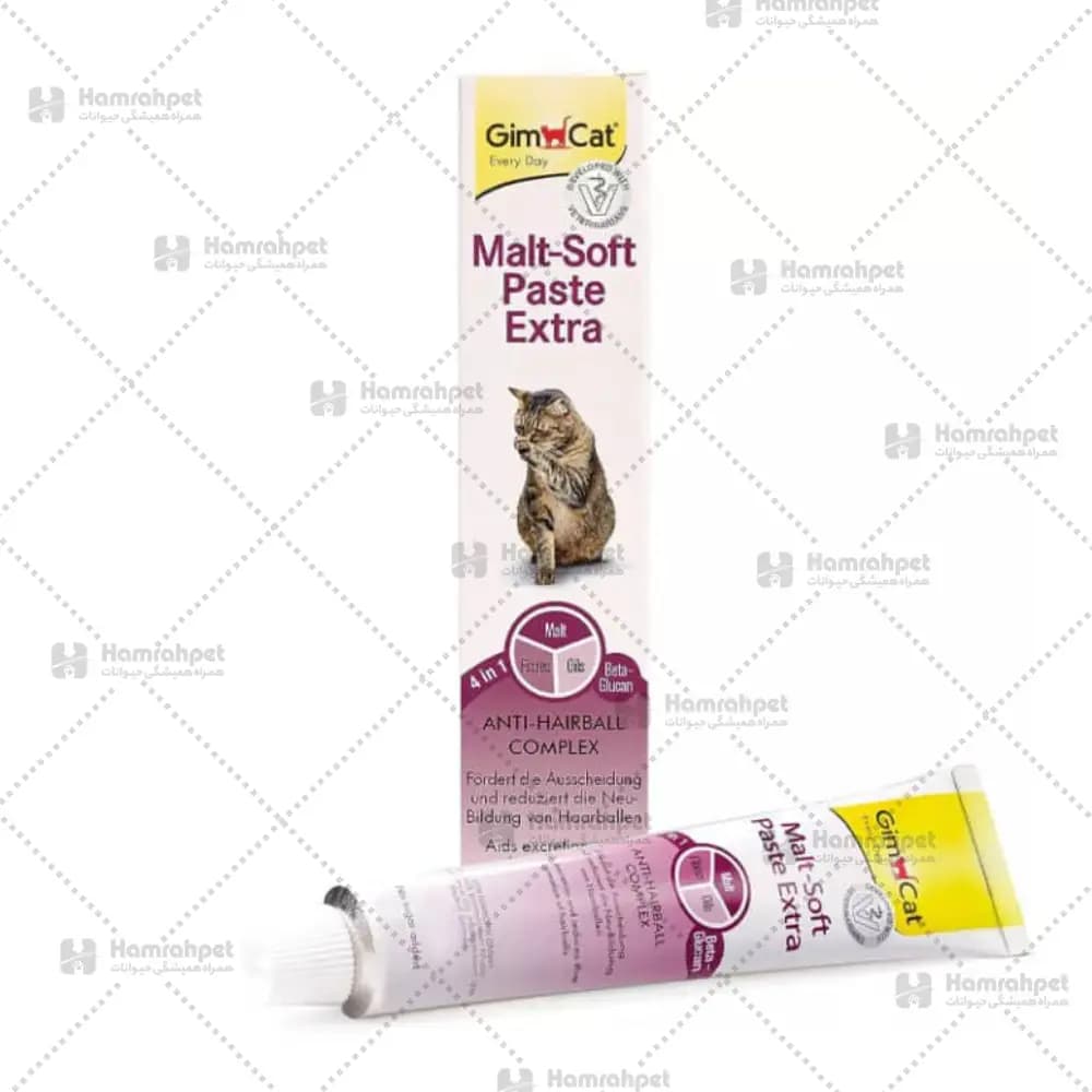 خمیر مالت اکسترا گربه جیم کت GimCat Soft Paste Extra Anti Hairball 50 گرم