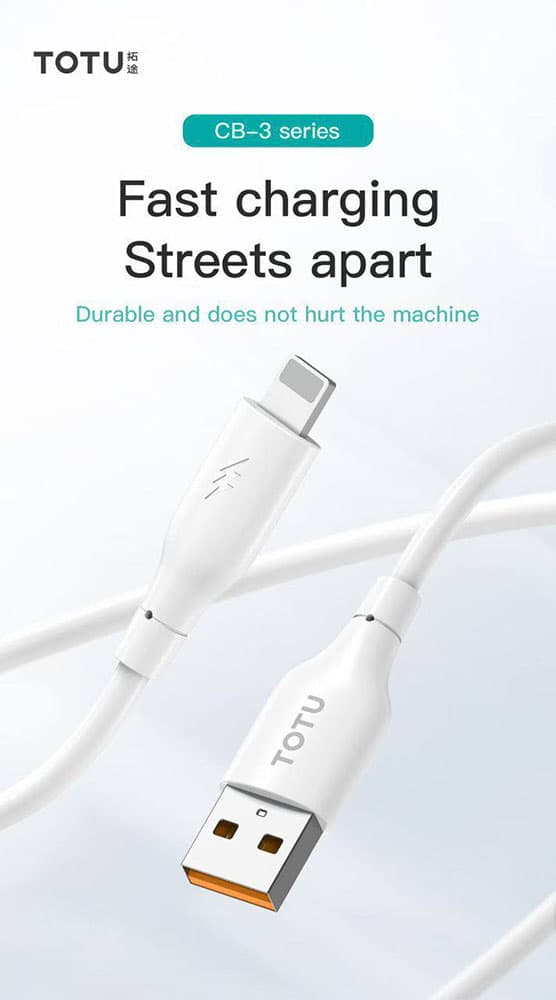 کابل شارژ Type-C PVC به TOTU Lightning — تصویر ۵