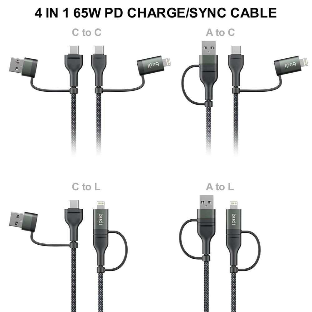 کابل شارژ BUDI 4 in 1 Charge / SYNC Cable — تصویر ۵