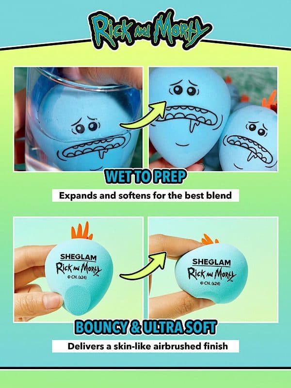اسفنج زیبایی Mr. Meeseeks از همکاری RICK AND MORTY و SHEGLAM شیگلم — تصویر ۵