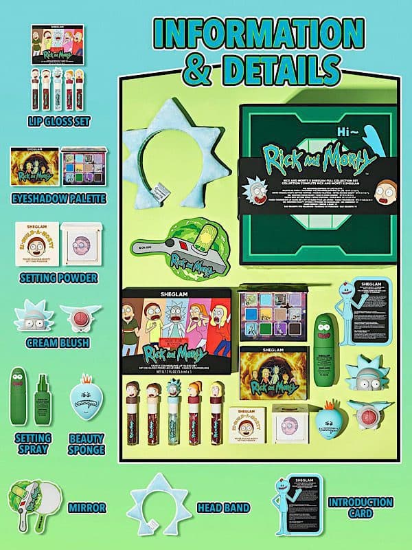 ست کلکسیون کامل RICK AND MORTY شیگلم SHEGLAM — تصویر ۳