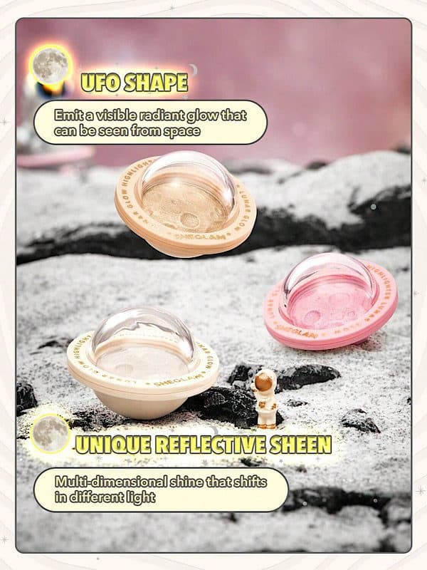 هایلایتر LUNAR GLOW رنگ ‏TEA CAKE شیگلم SHEGLAM — تصویر ۴
