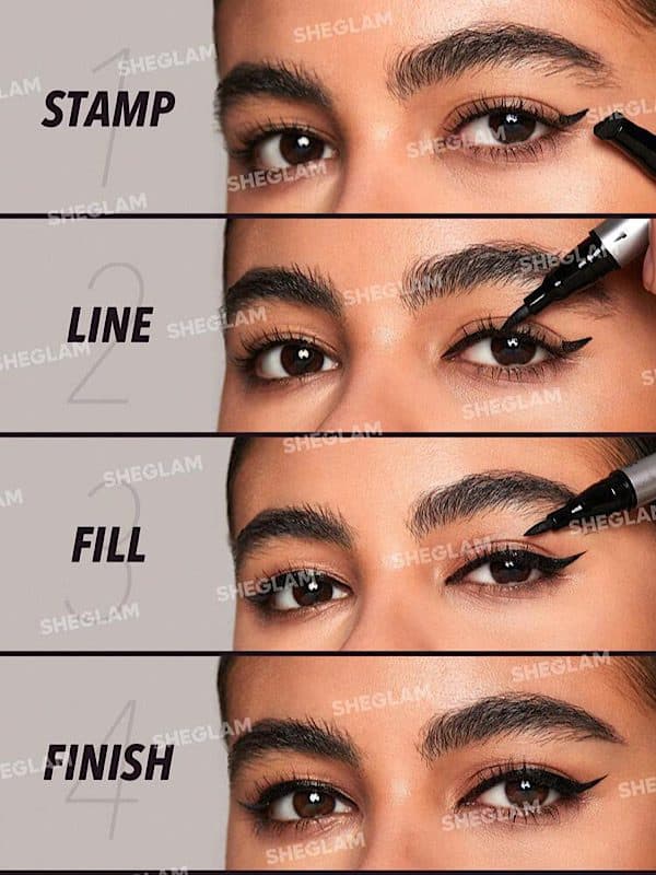 خط چشم ضد آب دو طرفه WING IT رنگ WHITE شیگلم SHEGLAM — تصویر ۶