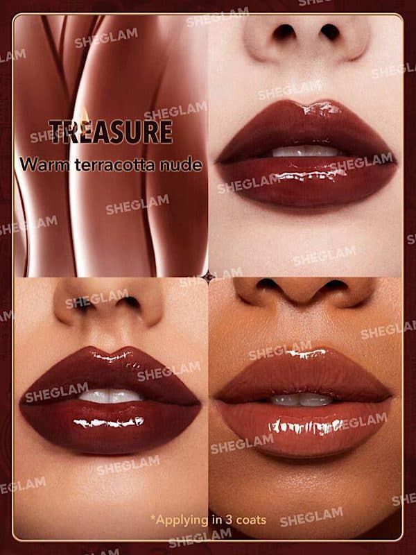 برق لب تقویت کننده EMBER ROSE IMMORTAL LOVE رنگ TREASUREشیگلم SHEGLAM — تصویر ۴