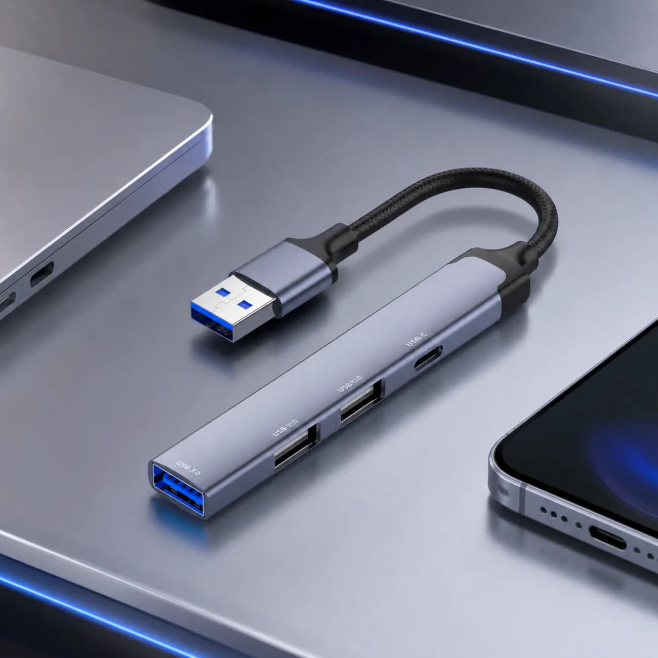 هاب USB الدینیو LDNIO مدل DS-44C چهار پورت — تصویر ۲