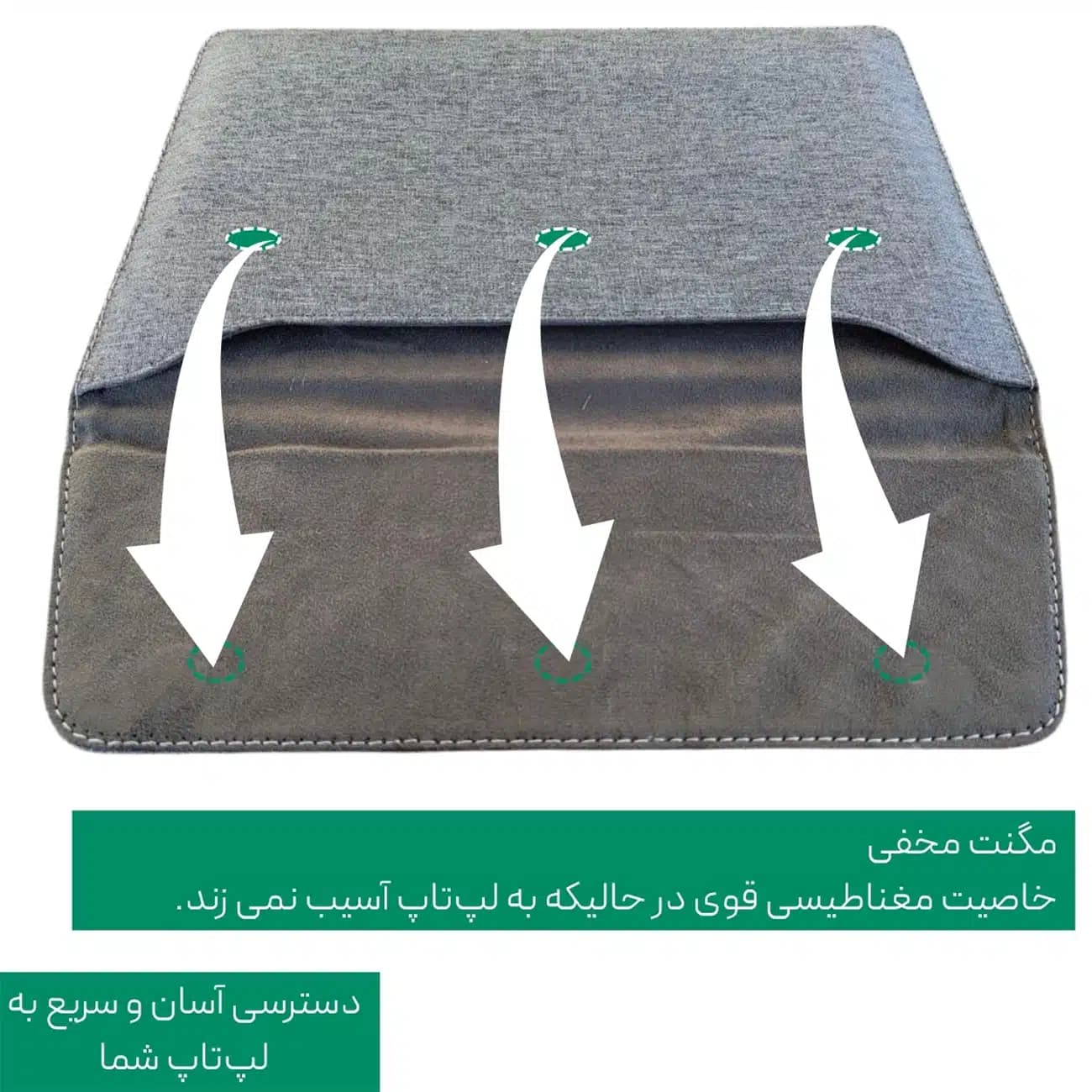 کیف و کاور لپ تاپ 13 اینچ، 14 اینچ، 16 اینچ پروین Perwin LC-31 — تصویر ۴