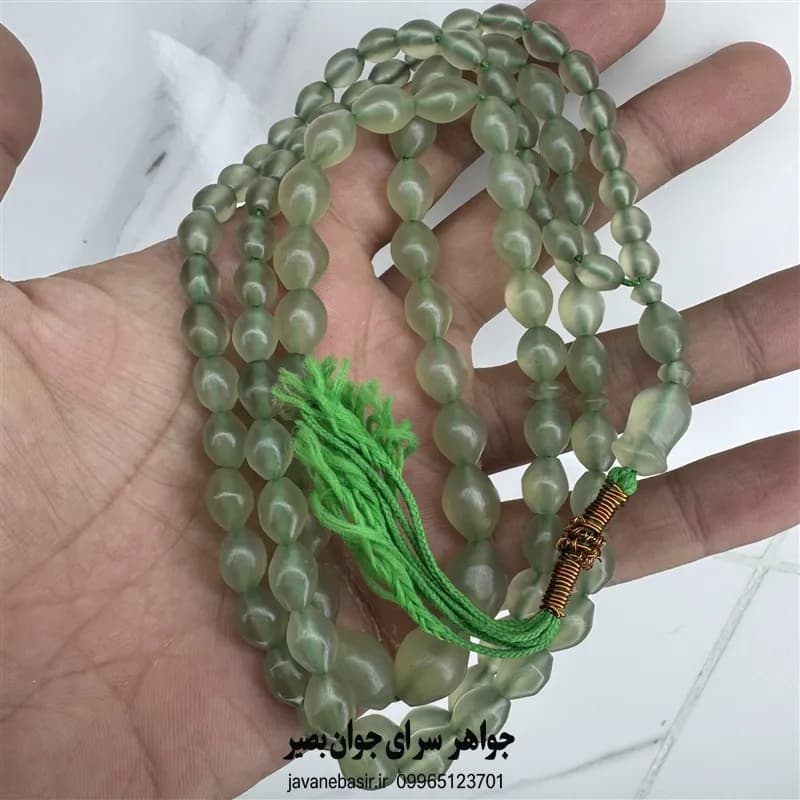 تسبیح شاه مقصود ۱۰۱ دانه اصلی؛ سنگ معدنی و کهنه — تصویر ۲