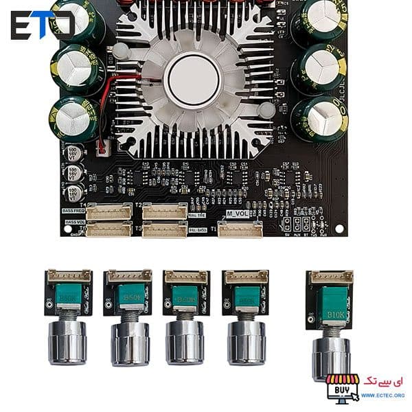 ماژول آمپلی فایر 540 وات ZK-HT22 بلوتوثی 2.1 کانال با ساب ووفر — تصویر ۲