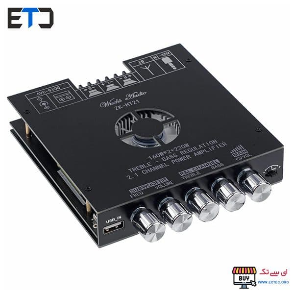 ماژول آمپلی فایر 540 وات ZK-HT21 با آی سی TDA7498E بلوتوثی 2.1 کانال با ساب ووفر — تصویر ۲