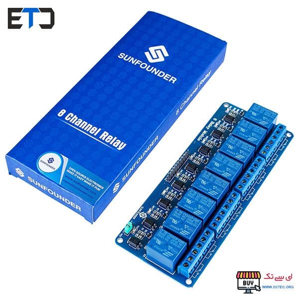ماژول رله 5 ولت 8 کاناله با اپتوکوپلر RELAY MODULE — تصویر ۲
