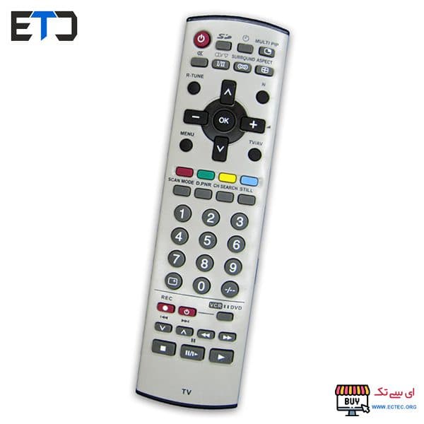 کنترل تلویزیون پاناسونیک گائو 109 دکمه مشکی PANASONIC — تصویر ۲