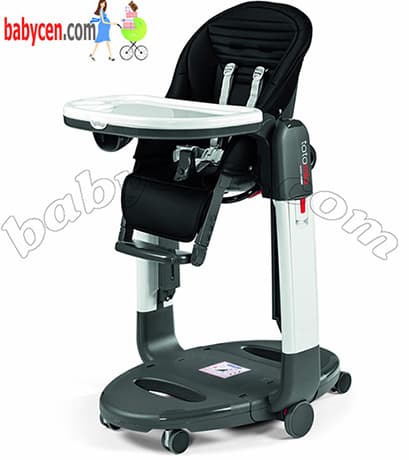 صندلی غذای پگ پرگو تاتامیا تابدار رنگ مشکی چرم با تنظیم ارتفاع Peg-Perego Tatamia Black