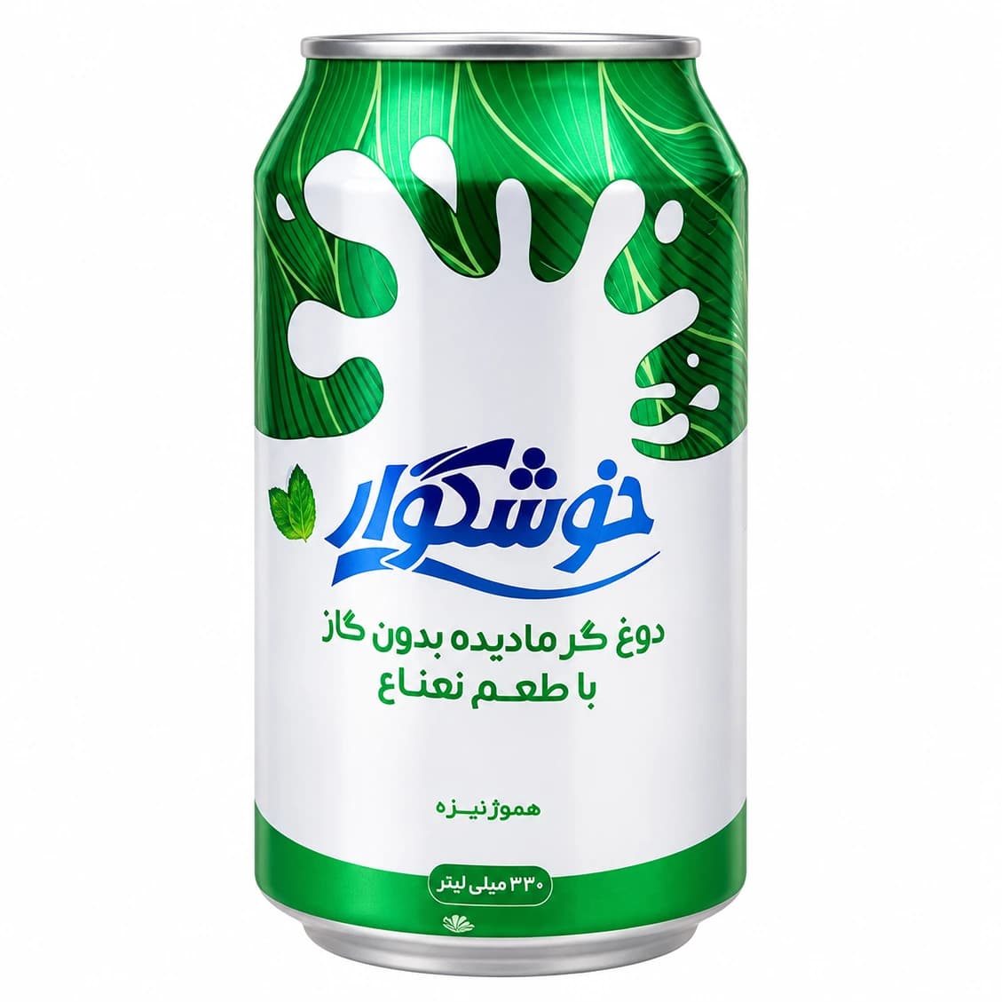 دوغ قوطی بدون گاز خوشگوار با طعم نعنا – 330 میلی لیتر بسته 24 عددی — تصویر ۳