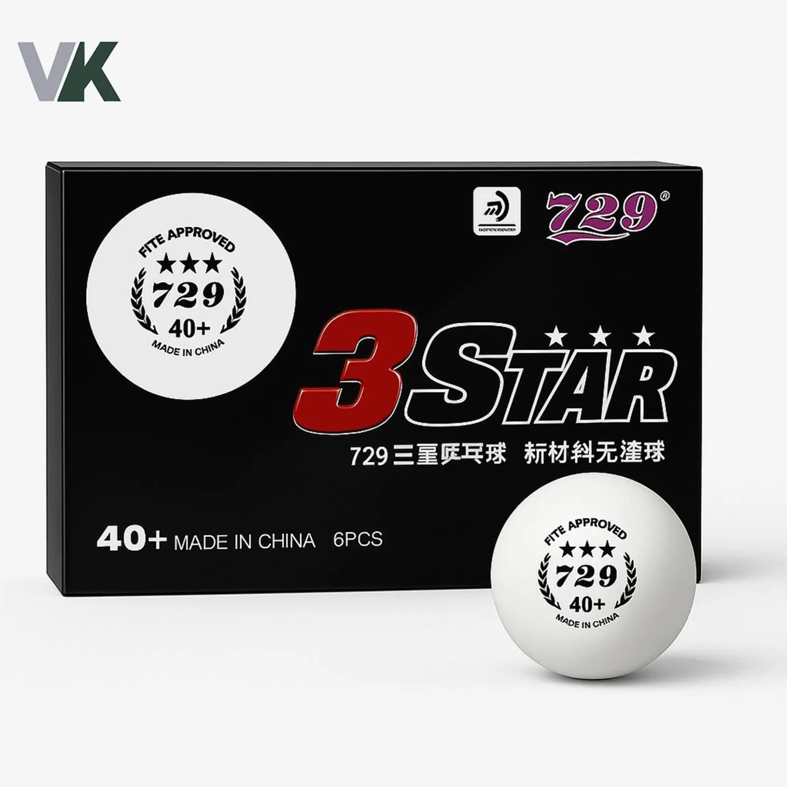 توپ پینگ پنگ 6 عددی برند 3STAR شناسه 10100483