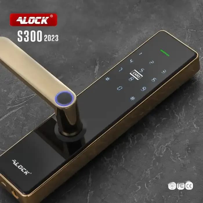 دستگیره هوشمند ALOCK مدل S300 2023 Gold — تصویر ۲