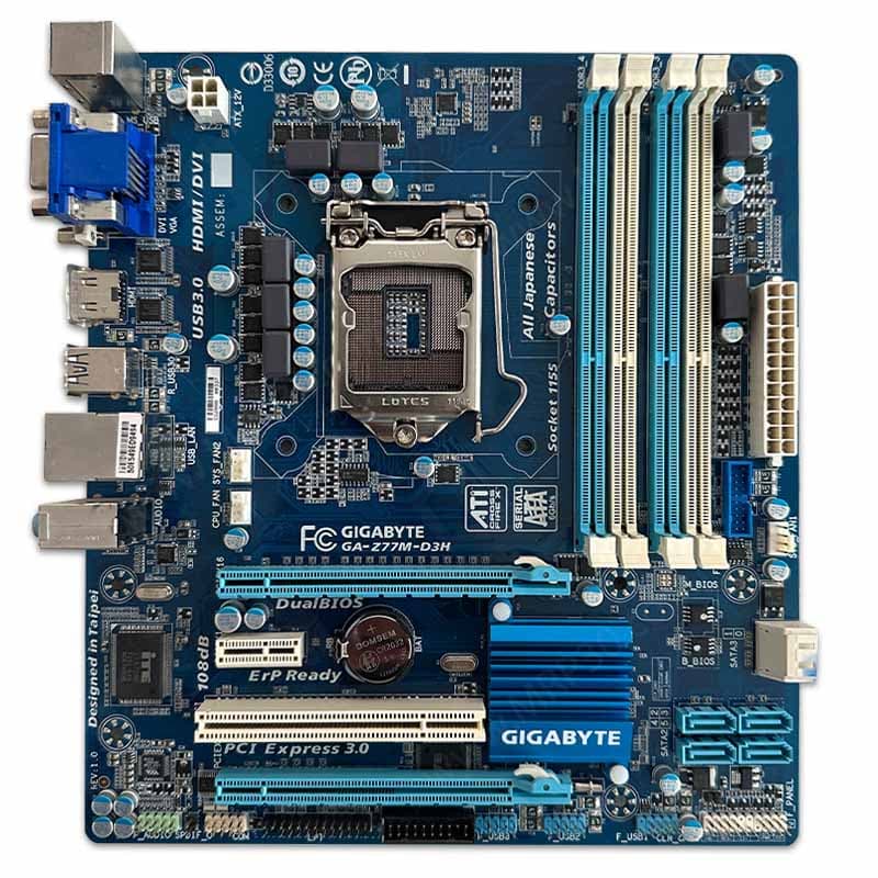 مادربرد گیگابایت GIGABYTE GA Z77M D3H استوک