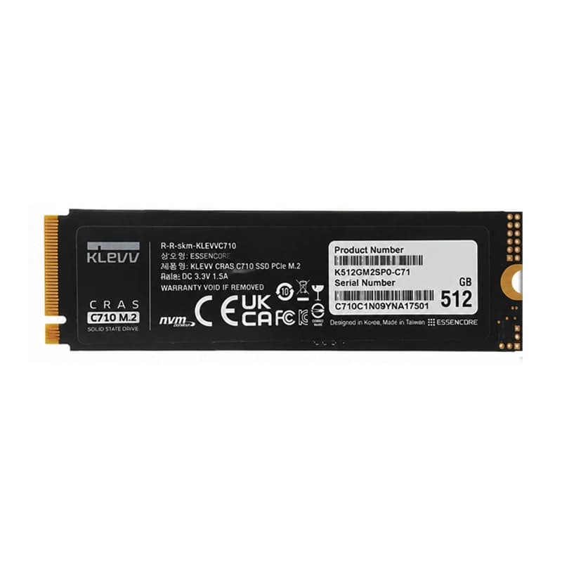 اس اس دی Klevv Cras C710 M.2 512GB SSD استوک