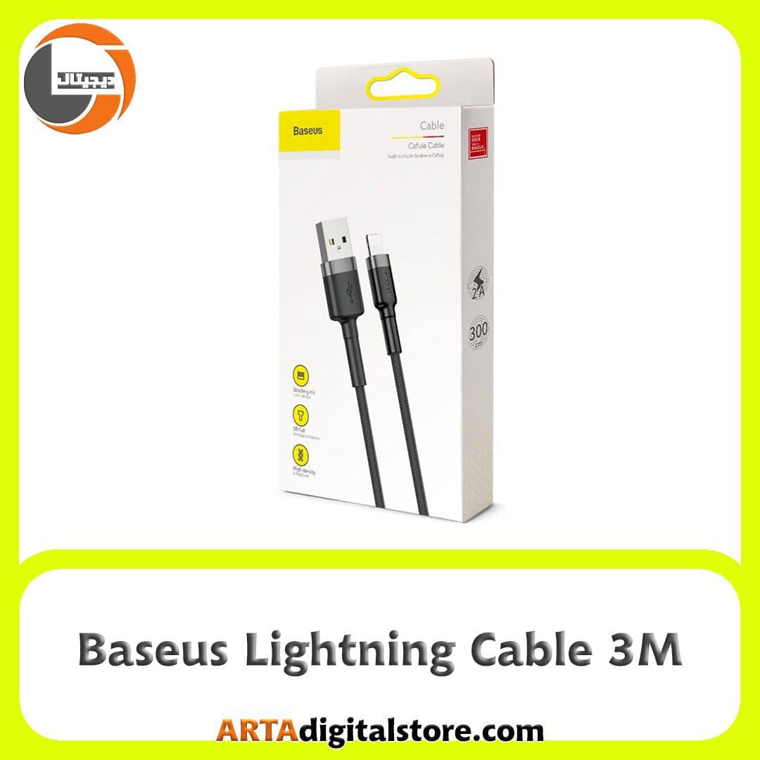 کابل لایتنینگ Baseus Cafule CALKLF-R Lightning Cable Black