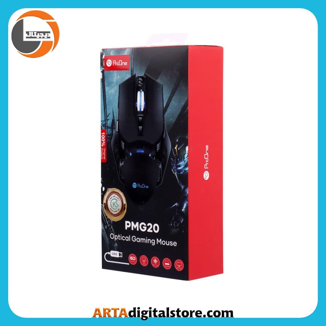موس گیمینگ پرووان ProOne Gaming PMG20 Black — تصویر ۲