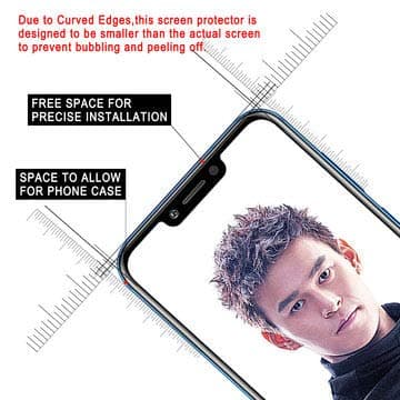 محافظ صفحه شیشه ای تمام صفحه تمام چسب هواوی Huawei Honor Play — تصویر ۲