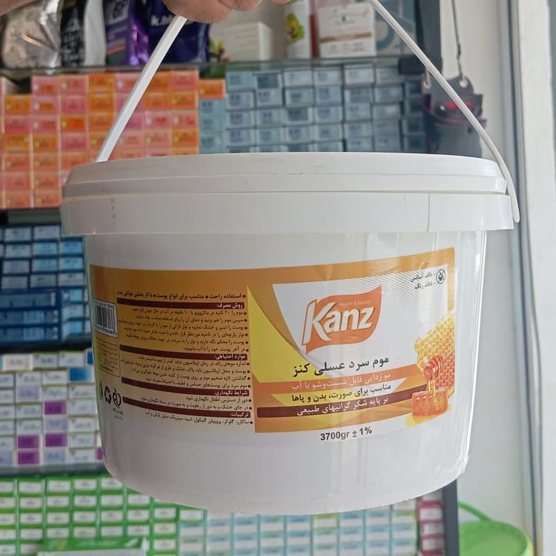 موم سرد سطلی کنز رایحه عسل 3.700 گرم Kanz — تصویر ۲