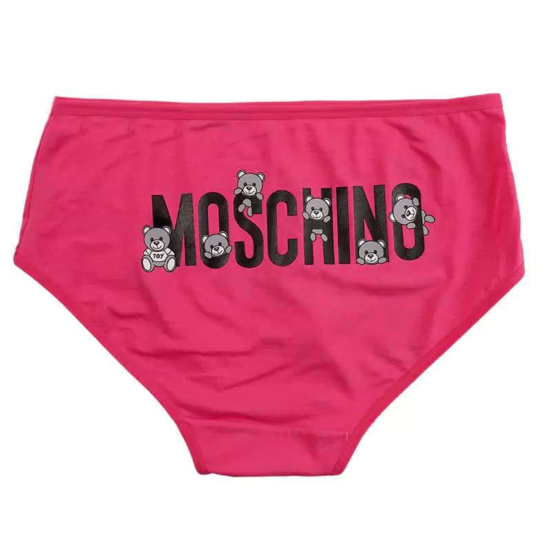 شورت اسلیپ زنانه نخی چاپی طرح خرس moschino برند بانو — تصویر ۵