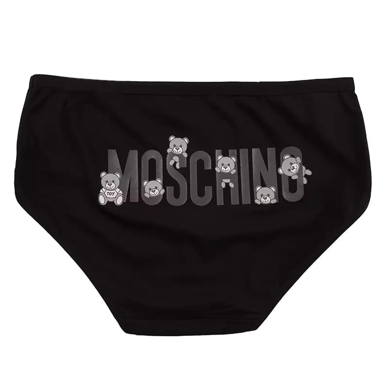 شورت اسلیپ زنانه نخی چاپی طرح خرس moschino برند بانو — تصویر ۲
