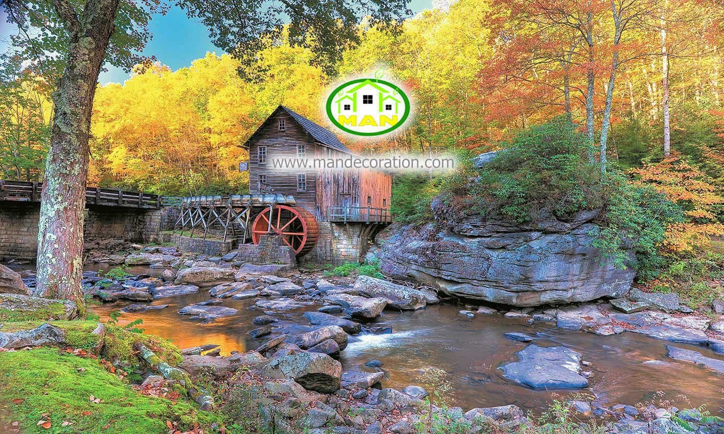 پوستردیواری رودخانه و آسیاب کد 12566