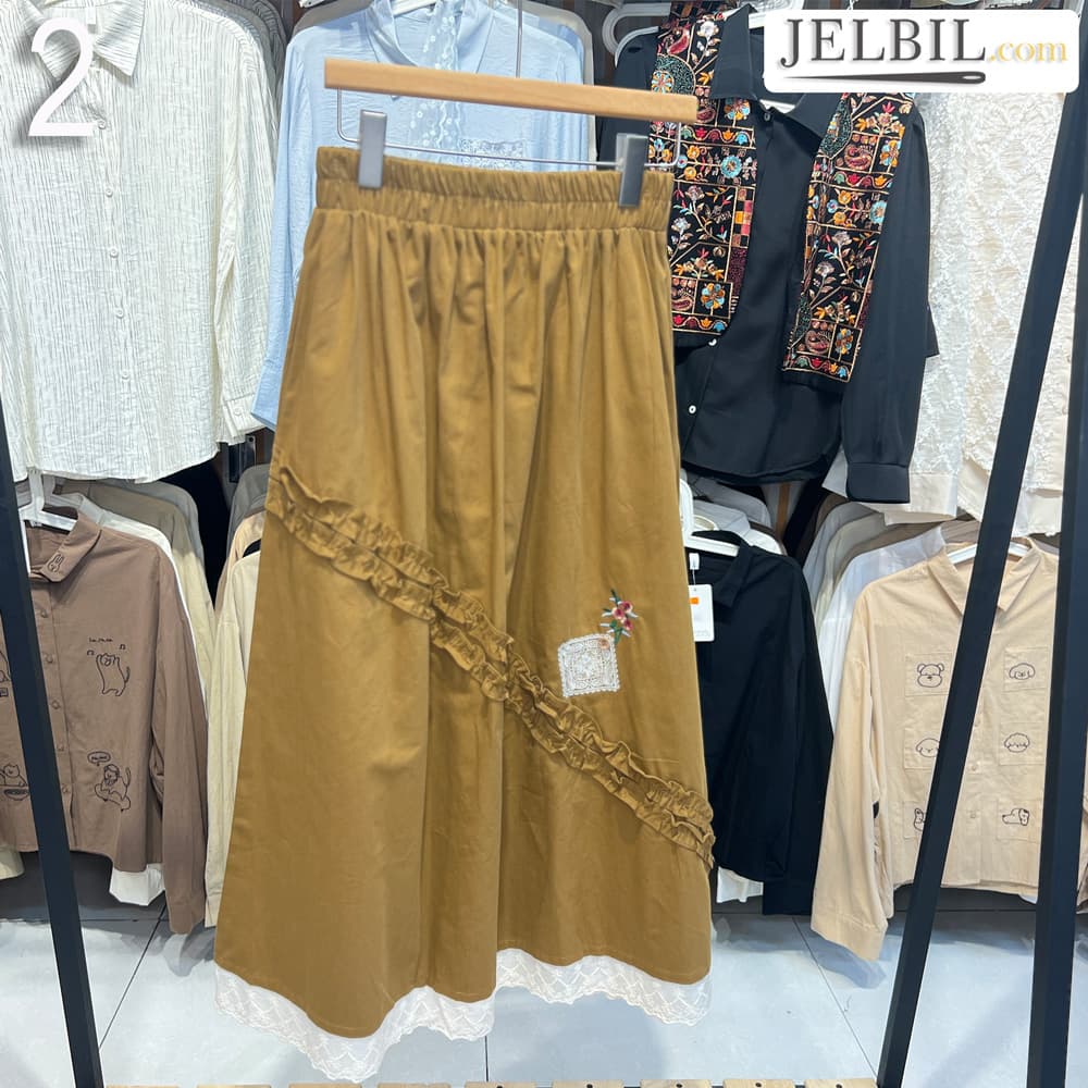 دامن زنانه و دخترانه مدل شارونا کد 1153 — تصویر ۳
