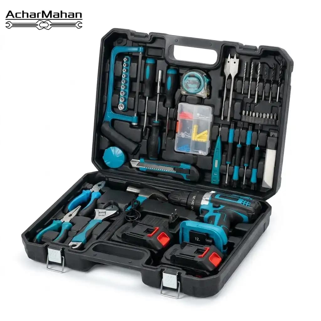 مجموعه ۱۰۰ عددی دریل شارژی چکشی طرح ماکیتا اینتیمکس مدل cordlles drill