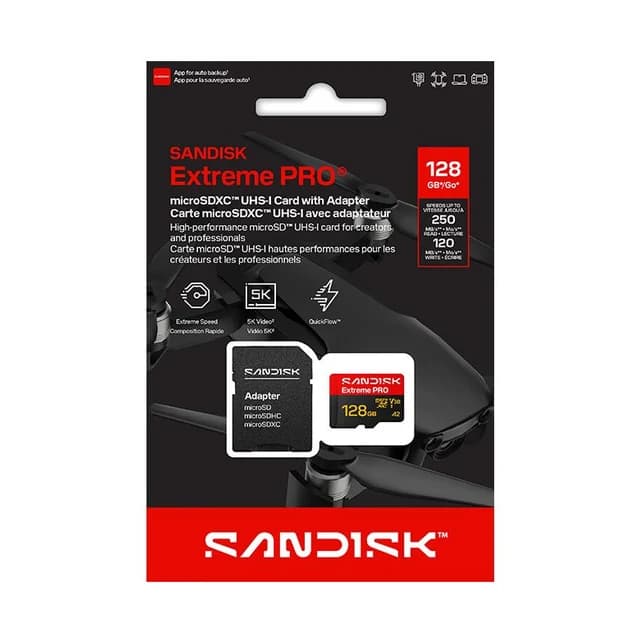کارت حافظه میکرو اس دی 128 گیگابایت سن دیسک SanDisk Extreme PRO سرعت 250MB/s — تصویر ۲