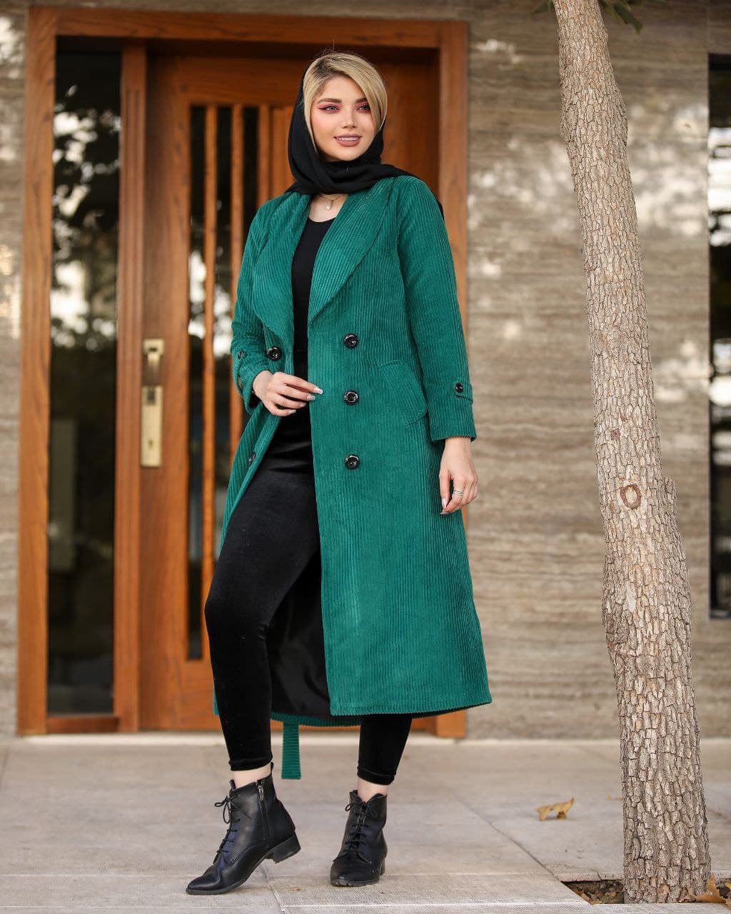 پالتو مخمل کبریتی ابریشمی مدل لیدیا — تصویر ۶