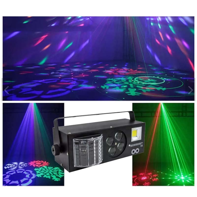 رقص نور افکتی 4 کاره led laser strobe dj lights — تصویر ۲