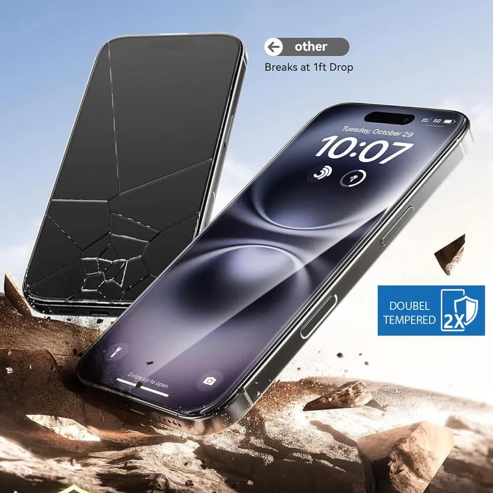 گلس جی تک شفاف برای آیفون ۱۷ پرو به همراه کیت نصب مدل G-FORCE AI (GSA02831) — تصویر ۶
