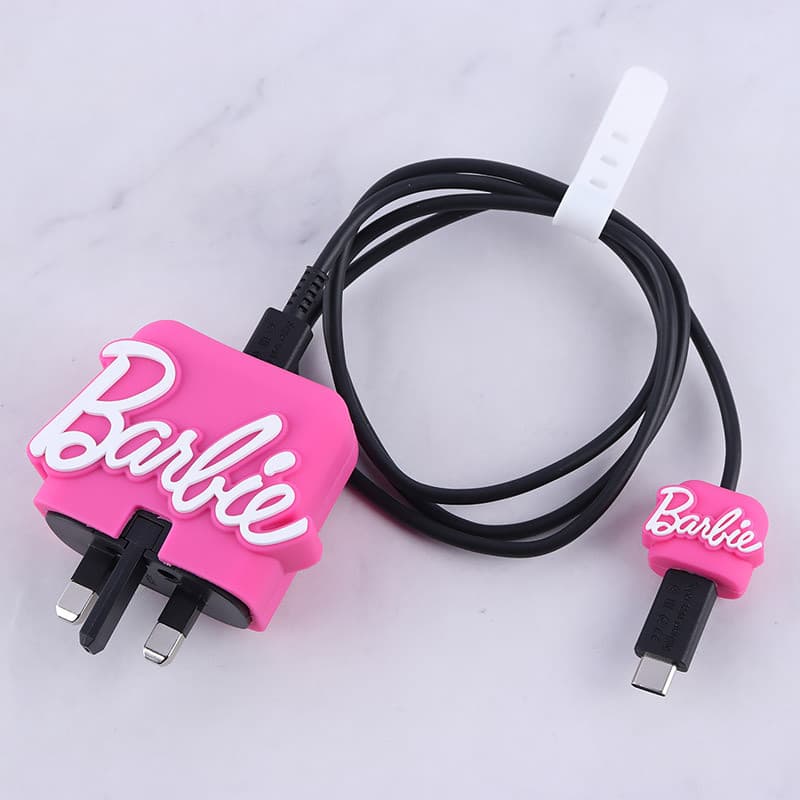 ست محافظ کابل و کلگی شارژر سامسونگ طرح Barbie — تصویر ۳