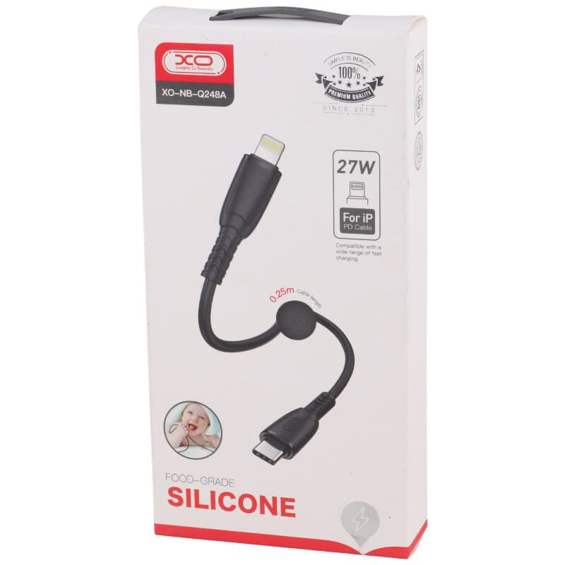 کابل کوتاه تایپ سی به لایتنینگ فست شارژ 27 وات ایکس او XO-NB-Q248A طول 25 سانتی متر — تصویر ۷