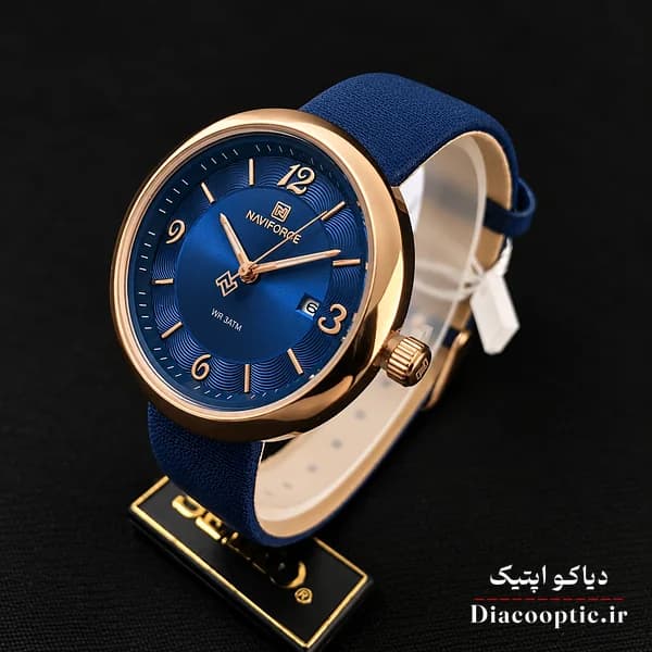 ساعت مچی اورجینال زنانه موتور ژاپن برند نیوی فورس مدل NF5076 چرمی — تصویر ۳