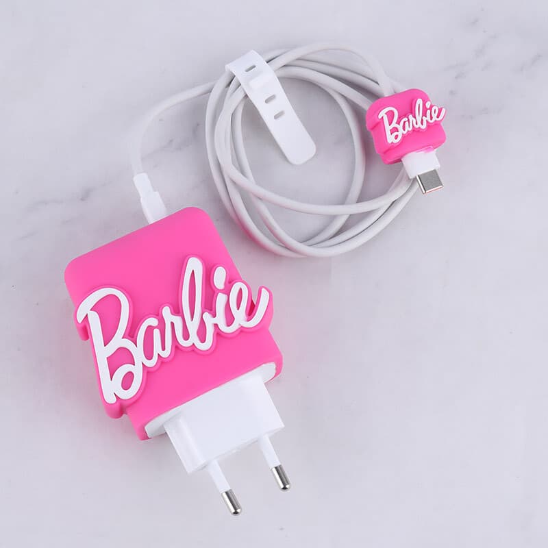 ست محافظ کابل و کلگی شارژر شیائومی 33 وات طرح Barbie — تصویر ۲