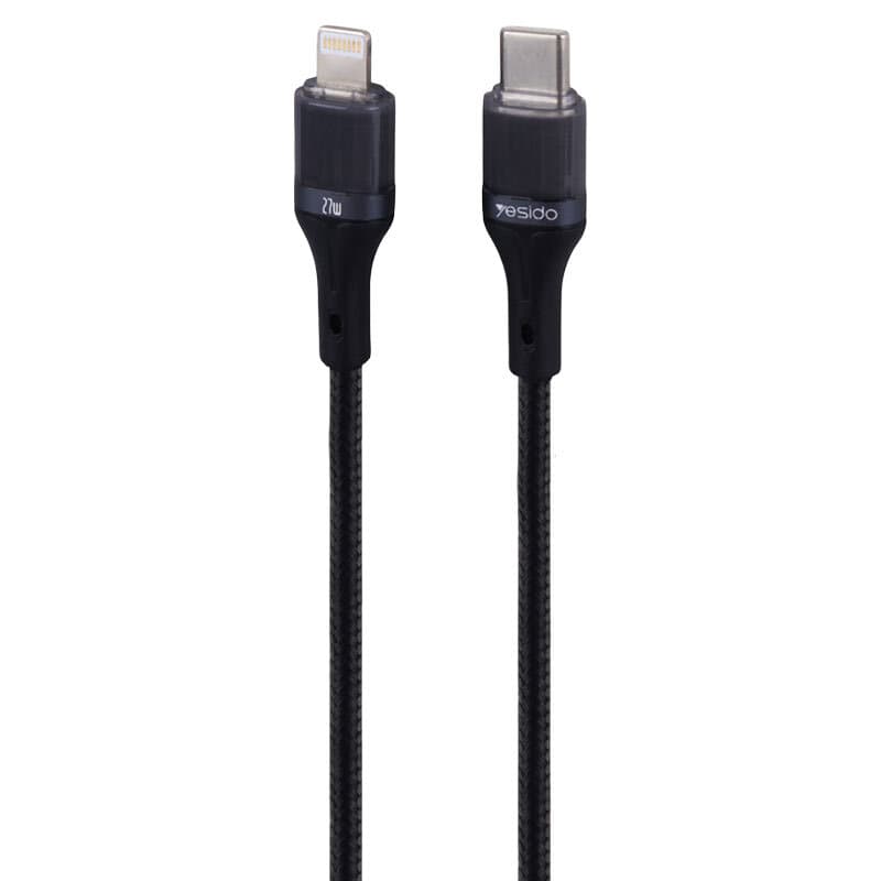 کابل تایپ سی به لایتنینگ فست شارژ 27 وات یسیدو CA167 طول 1.2 متر — تصویر ۲