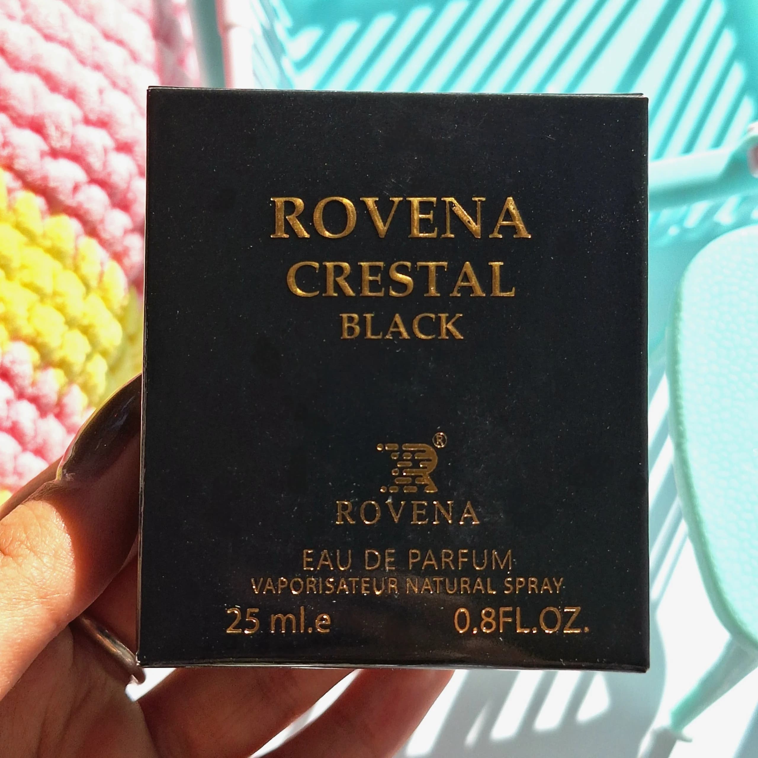 عطر ۲۵ میل ROVENA رایحه کریستال نویر — تصویر ۲
