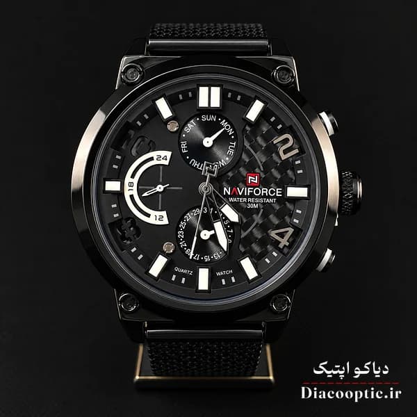 ساعت مچی اورجینال مردانه برند نیوی فورس مدل NF9068 بند حصیری — تصویر ۲