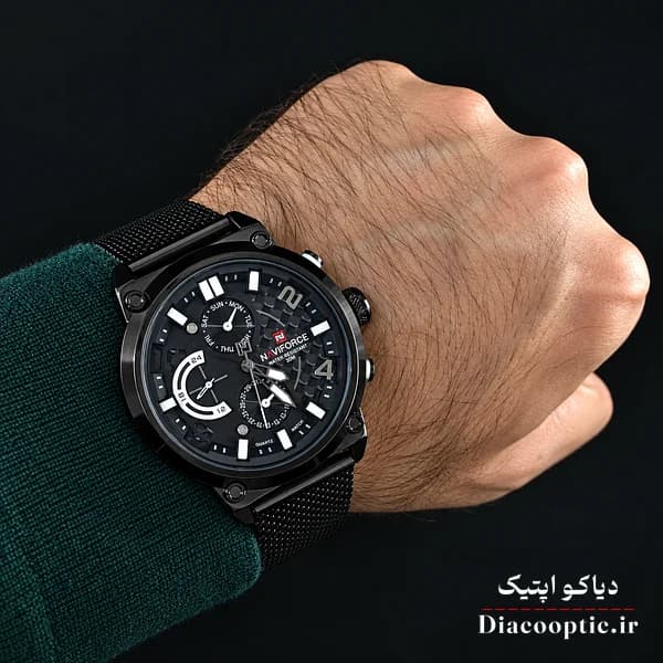 ساعت مچی اورجینال مردانه برند نیوی فورس مدل NF9068 بند حصیری — تصویر ۷