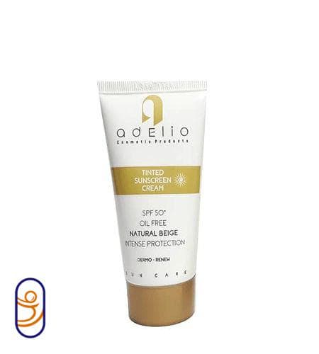 کرم ضدآفتاب رنگی بژ طبیعی مناسب پوست چرب SPF50 ادلیو