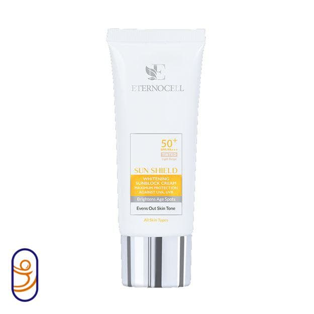 کرم ضد آفتاب رنگی بژ روشن مناسب پوست دارای لک SPF50 اترنوسل