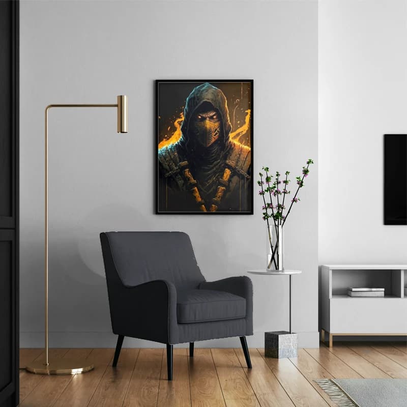 متال پوستر اسکورپین از بازی مورتال کامبت Mortal Kombat با کد G-46 — تصویر ۳