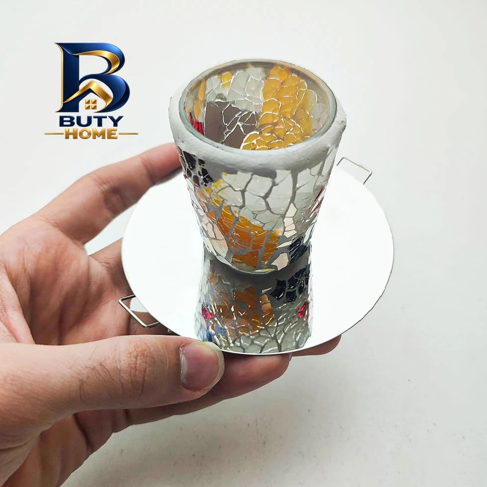 قاب چراغ هالوژن مدل دکوراتیو طرح کریستال پایه G۴ کد G۱۷ بسته ۲ عددی اصل — تصویر ۴