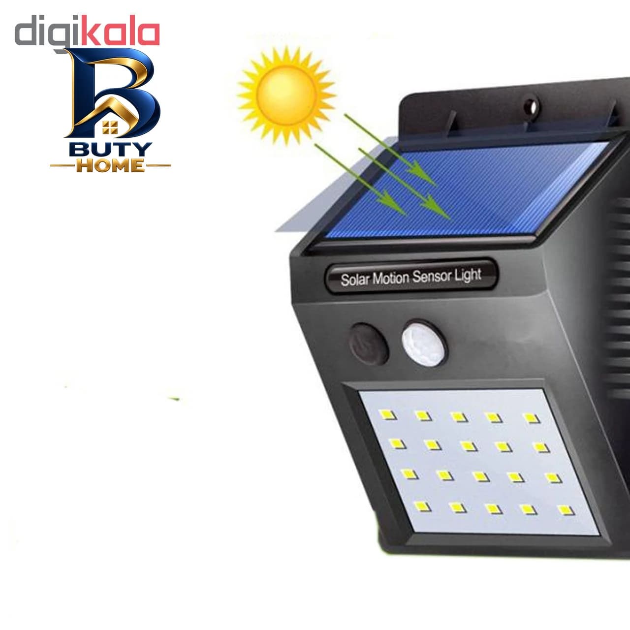 چراغ خورشیدی دیواری مدل 20LED LIGHT — تصویر ۳