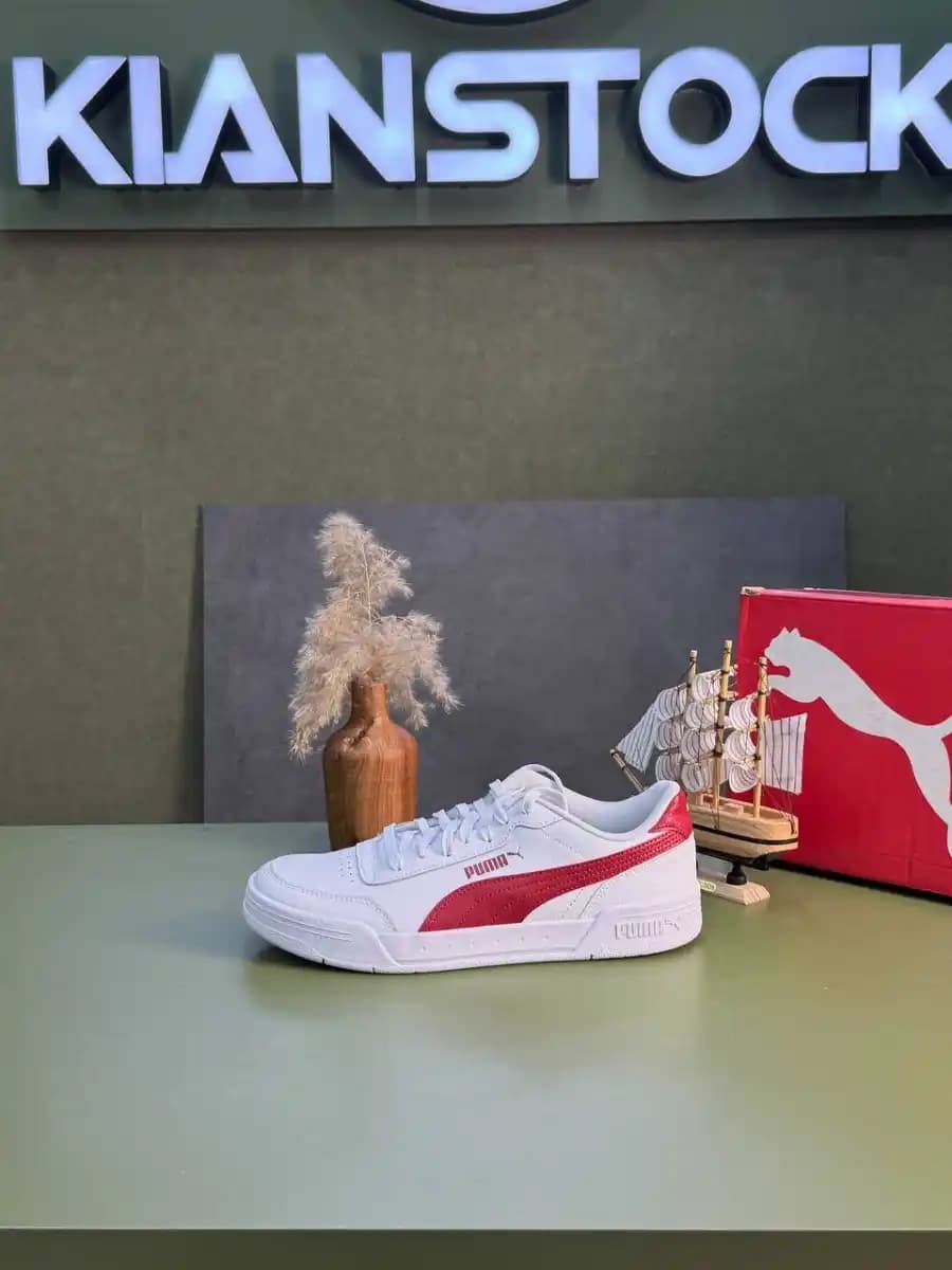 کتونی پو.ما مدل Puma caracal سفید خط ماتیکی — تصویر ۳